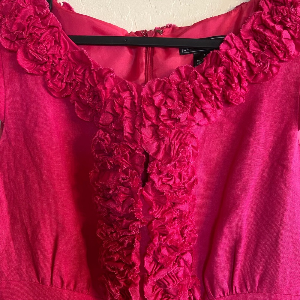 Jessica Howard Fuchsia Ruffle Mini Dress - Picture 3 of 4